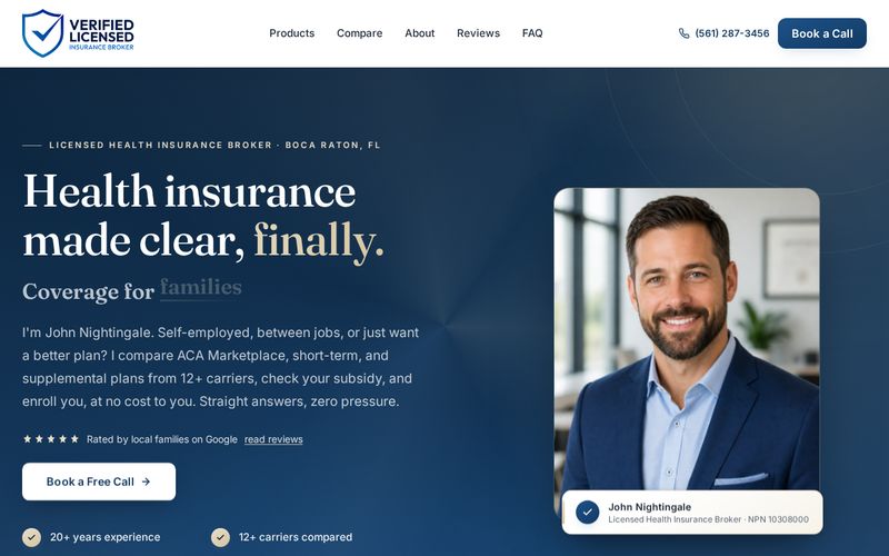Health Insurance live website example