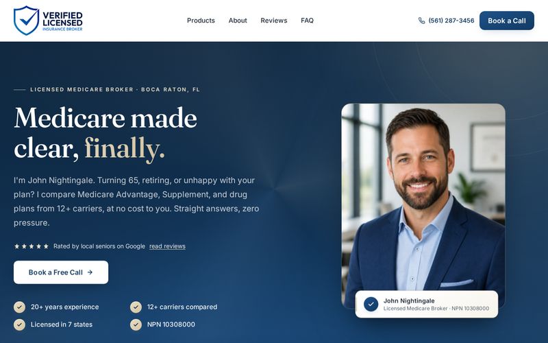Medicare Insurance live website example