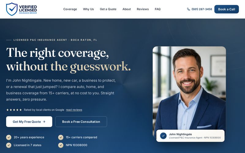 P&C Insurance live website example