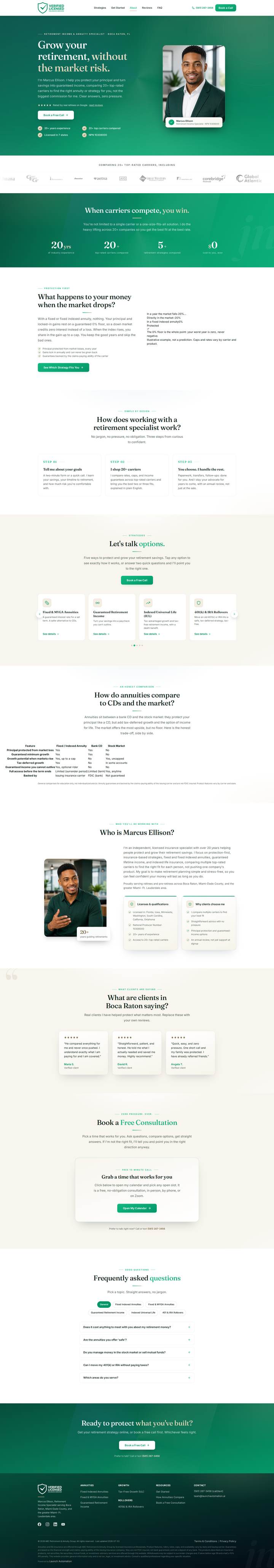 Green annuity website example